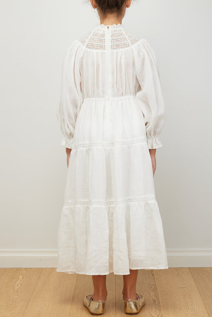 PETITE AMALIE "Le Jardin" Victorian Linen Lace Dress