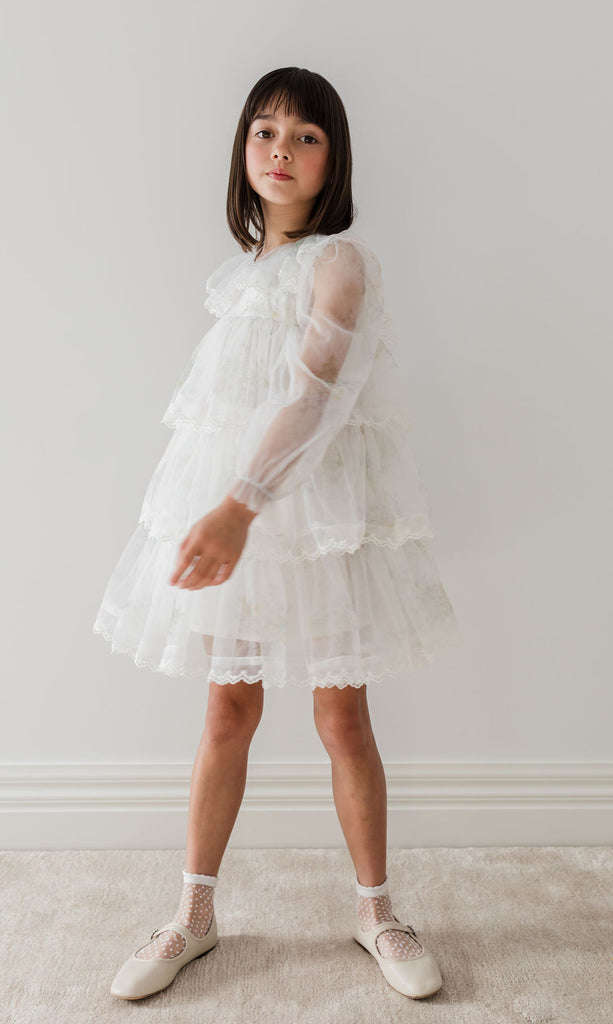 PETITE AMALIE "Le Jardin" Spring Meadow Short Tulle Dress