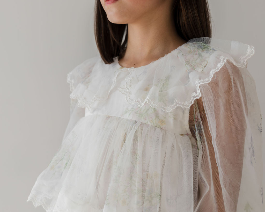 PETITE AMALIE "Le Jardin" Spring Meadow Short Tulle Dress