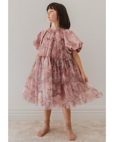 MiMiSol SS24 Cotton Sleeveless Dress in Majolica Print