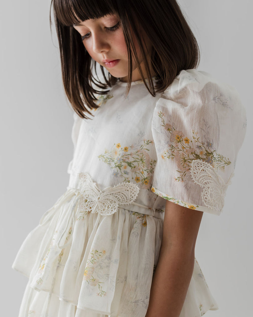 PETITE AMALIE "Le Jardin" Spring Meadow Butterfly Dress