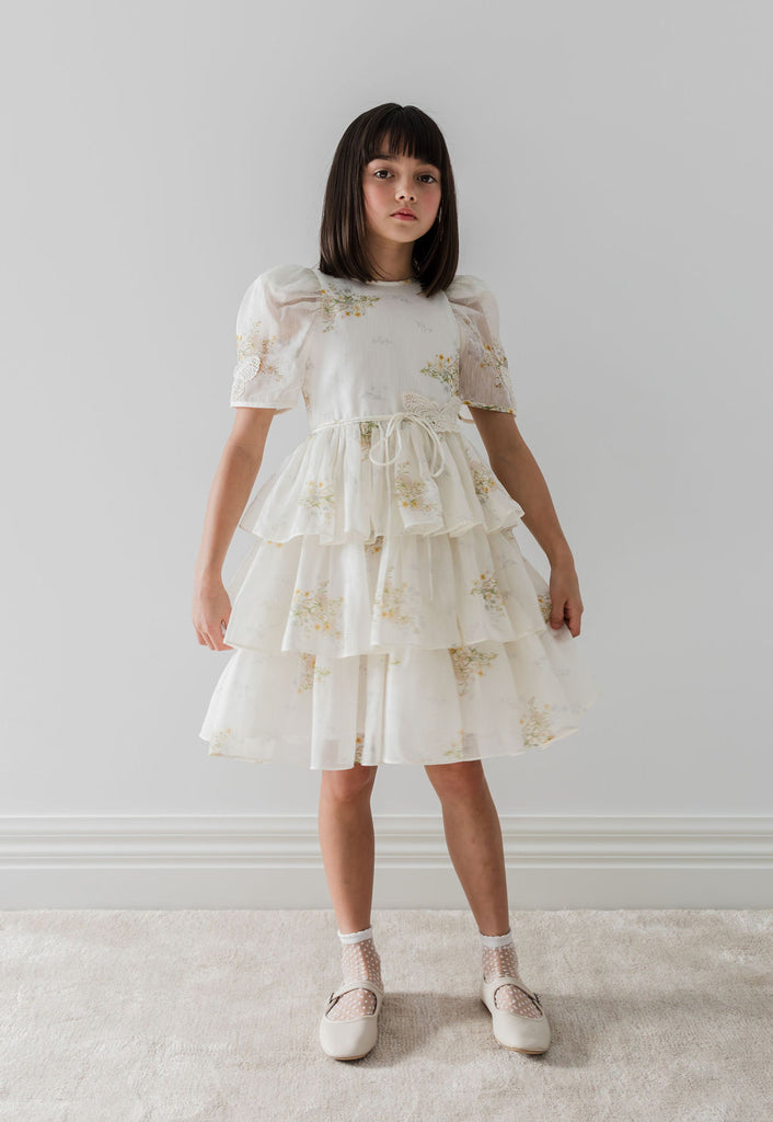 PETITE AMALIE "Le Jardin" Spring Meadow Butterfly Dress