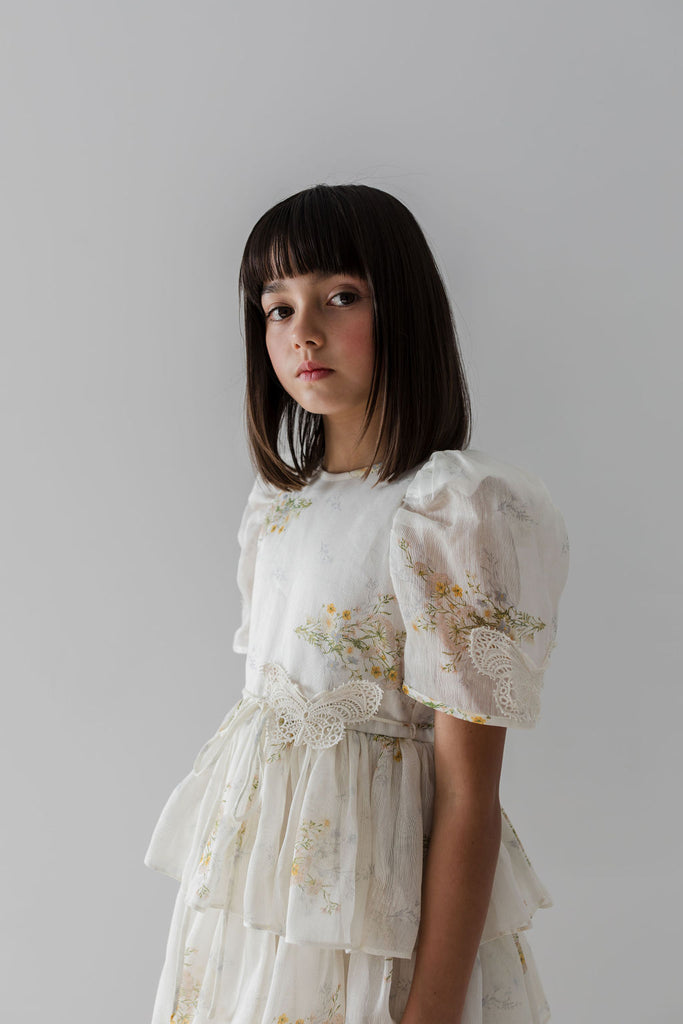 PETITE AMALIE "Le Jardin" Spring Meadow Butterfly Dress