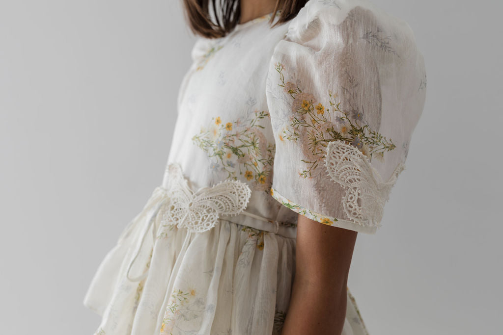 PETITE AMALIE "Le Jardin" Spring Meadow Butterfly Dress