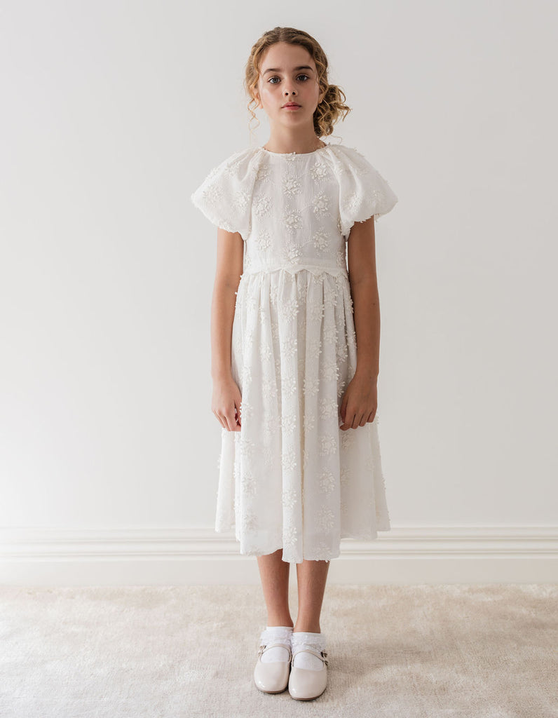 PETITE AMALIE "Le Jardin" Tie Back Embroidered Dress