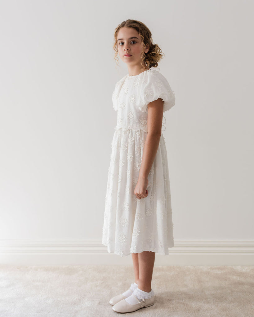 PETITE AMALIE "Le Jardin" Tie Back Embroidered Dress