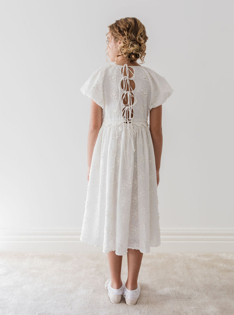 PETITE AMALIE "Le Jardin" Tie Back Embroidered Dress