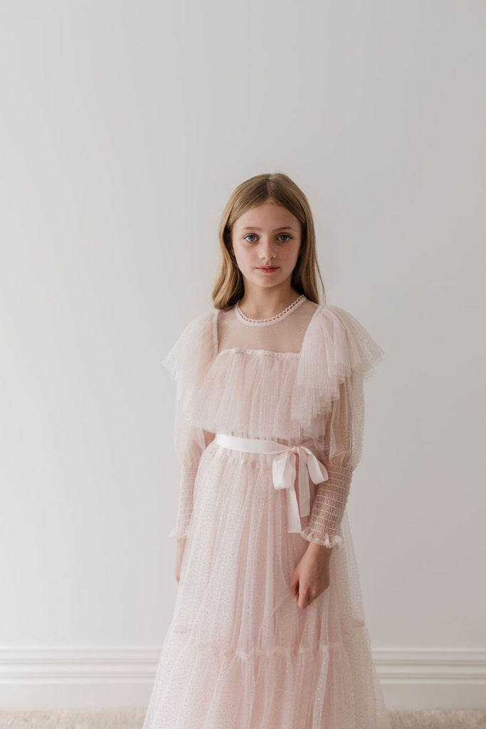 PETITE AMALIE "Le Jardin" Glitter Tulle Gown