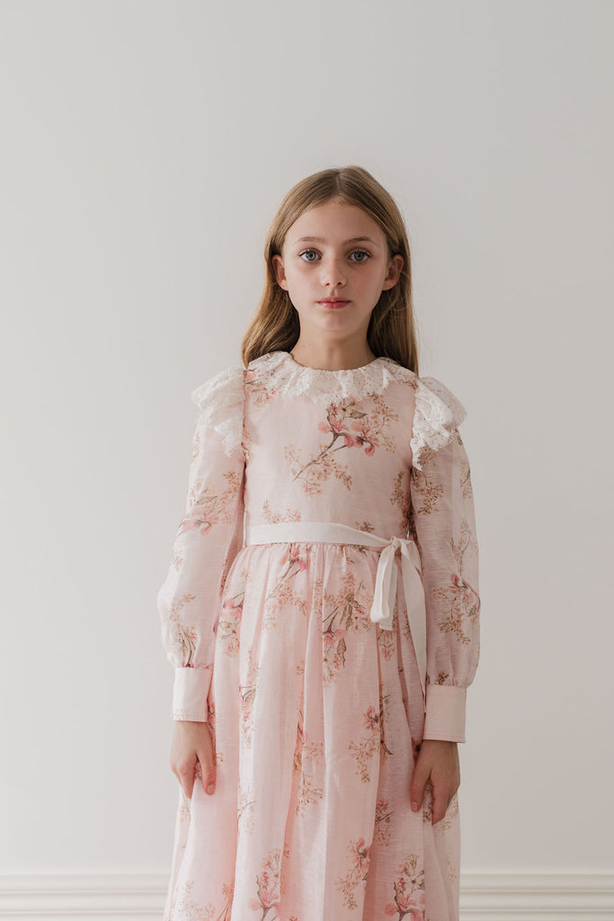 PETITE AMALIE "Le Jardin" Blush Orchid Linen Gown