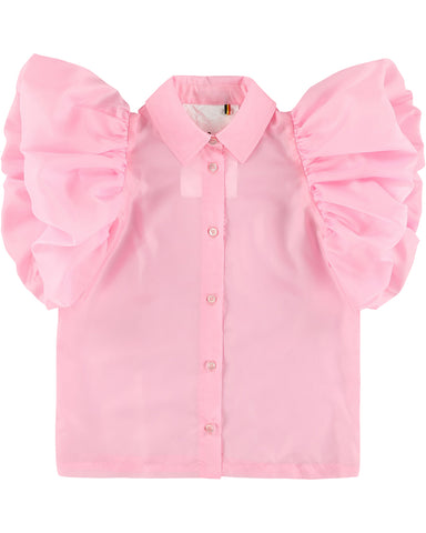 CAROLINE BOSMANS Eyelash Bow  Pink Dress