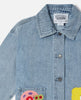 STELLA MCCARTNEY DENIM JACKET WITH SPONGEBOB & GARY ON POCKETS