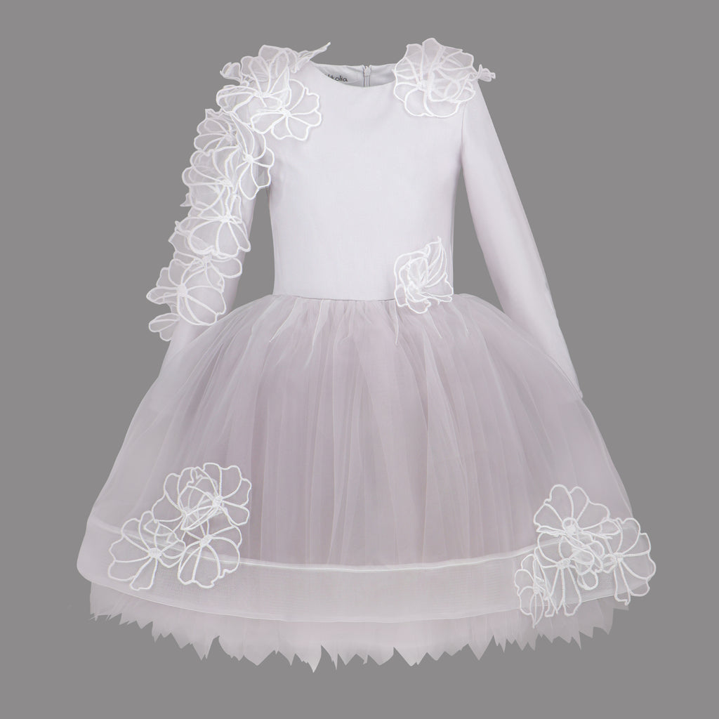 NIKOLIA "Impossible Garden" Everest Dress with Tulle Flower Overlay