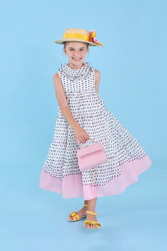 MiMiSol SS25 Polka Dot Print Voile Maxi Dress