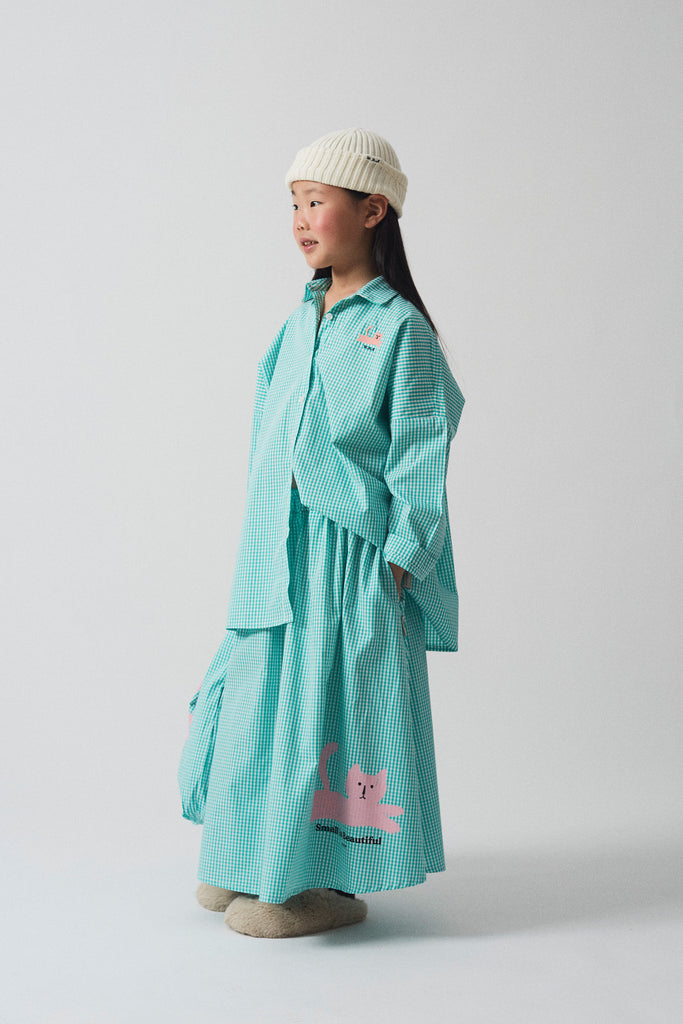 WEEKEND HOUSE KIDS "Small Is Beautiful" Green Check Skirt