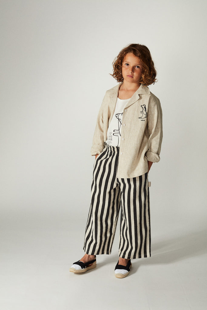 WEEKEND HOUSE KIDS "La Casa" Black stripes straight pants