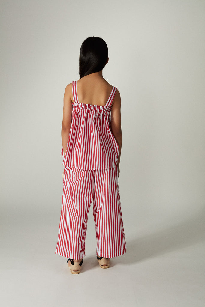 WEEKEND HOUSE KIDS "La Casa" Red stripes straight pants