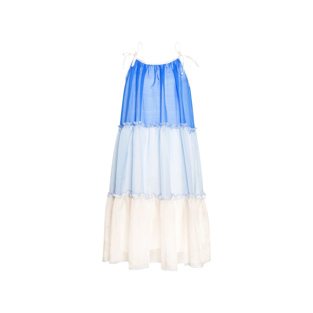 PAADE MODE "MIMI'S BACKYARD SOCIETY" Silk Dress with Strings Dream Blue