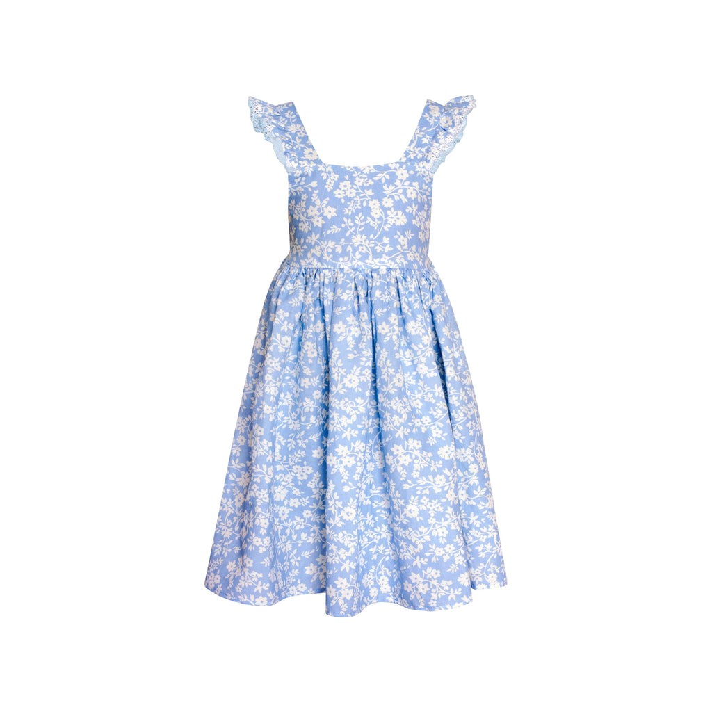 PAADE MODE "MIMI'S BACKYARD SOCIETY" Linen-blend Dress with Ties Mimi Blue