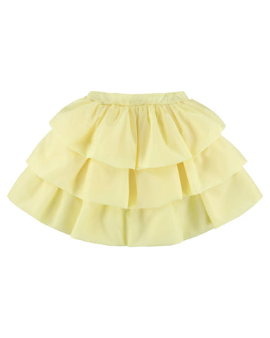 CAROLINE BOSMANS Bow Tafetta Mini Skirt in Gloss White