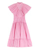 CAROLINE BOSMANS AW24 Tafta Ruffled Dress in Pink