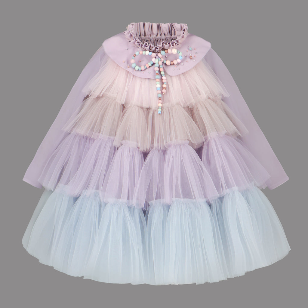 NIKOLIA "Impossible Garden" Iceland Tiered Tulle Dress