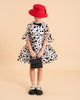 MiMiSol FW24 FLOCK POLKA-DOT ORGANZA DRESS in Cream