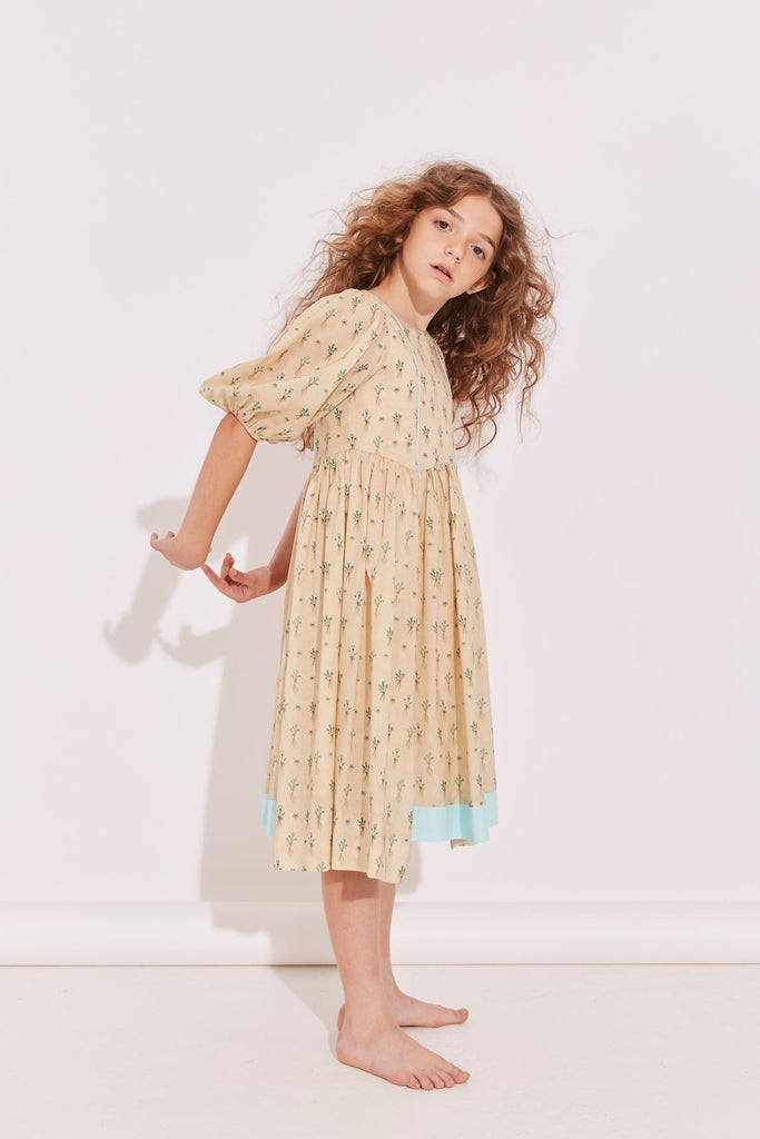 THE MIDDLE DAUGHTER SS25 Astral Dress in Blue Sprig