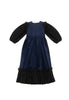 THE MIDDLE DAUGHTER AW24  AT LONG LAST Velvet DRESS in NAVY BLUE