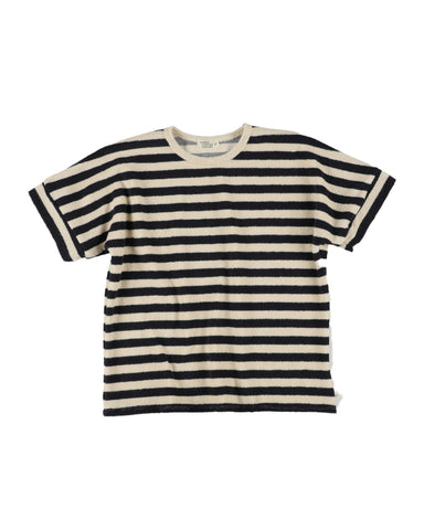 SCOTCH AND SODA FW23 Slim Fit Lace Detail Striped Henley T-shirt Top