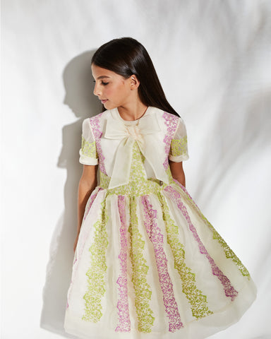 PETITE AMALIE "Soleil" Watercolour Printed Linen Dress