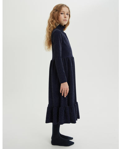 THE MIDDLE DAUGHTER AW24  AT LONG LAST Velvet DRESS in LIONS MANE