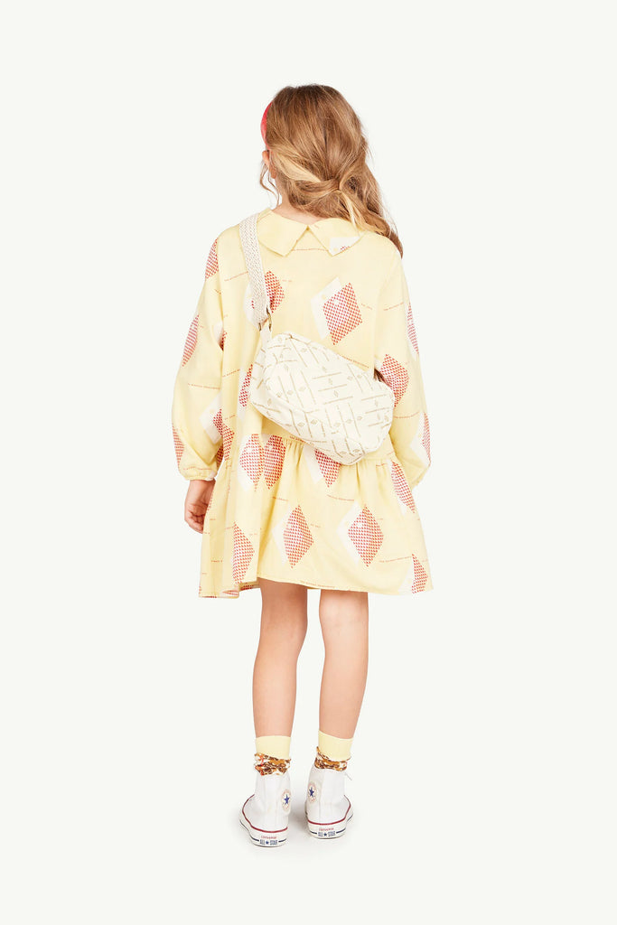 TAO The Animals Observatory FW24 Cream Yellow Rhombus Albatrosss Dress