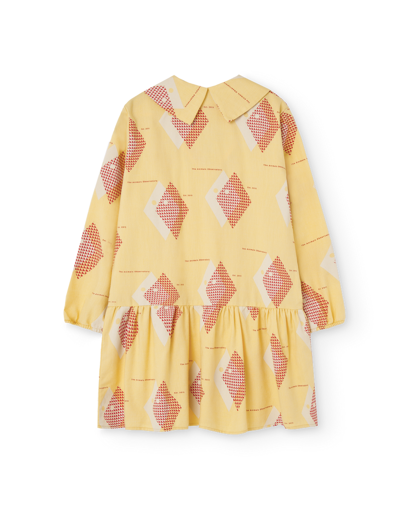 TAO The Animals Observatory FW24 Cream Yellow Rhombus Albatrosss Dress