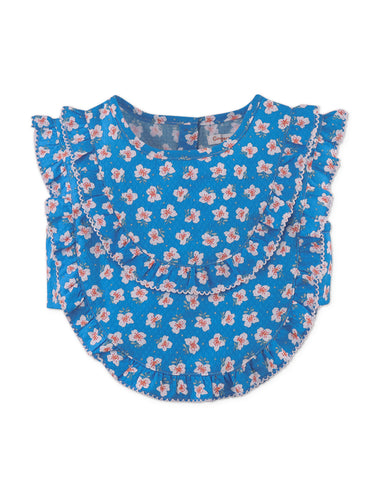 BEAU LOVES  "I see you" BABY True Blue Comic Book Check Romper and Bonnet Set