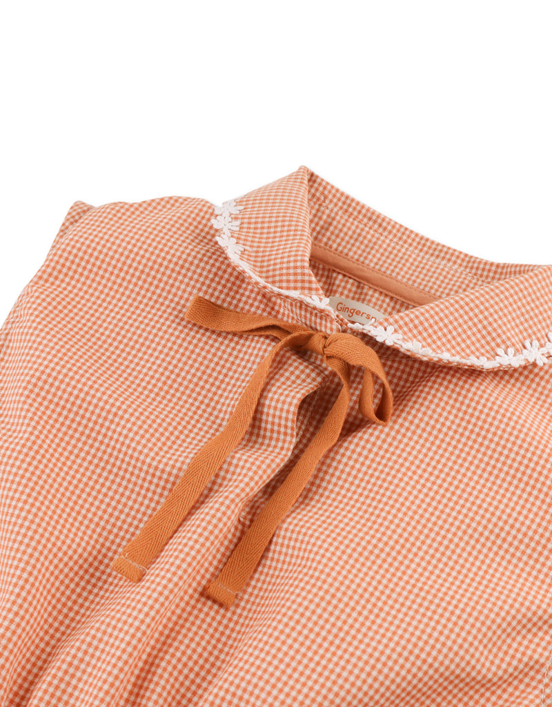 GINGERSNAPS SS25 Mimi Gingham Peplum Top