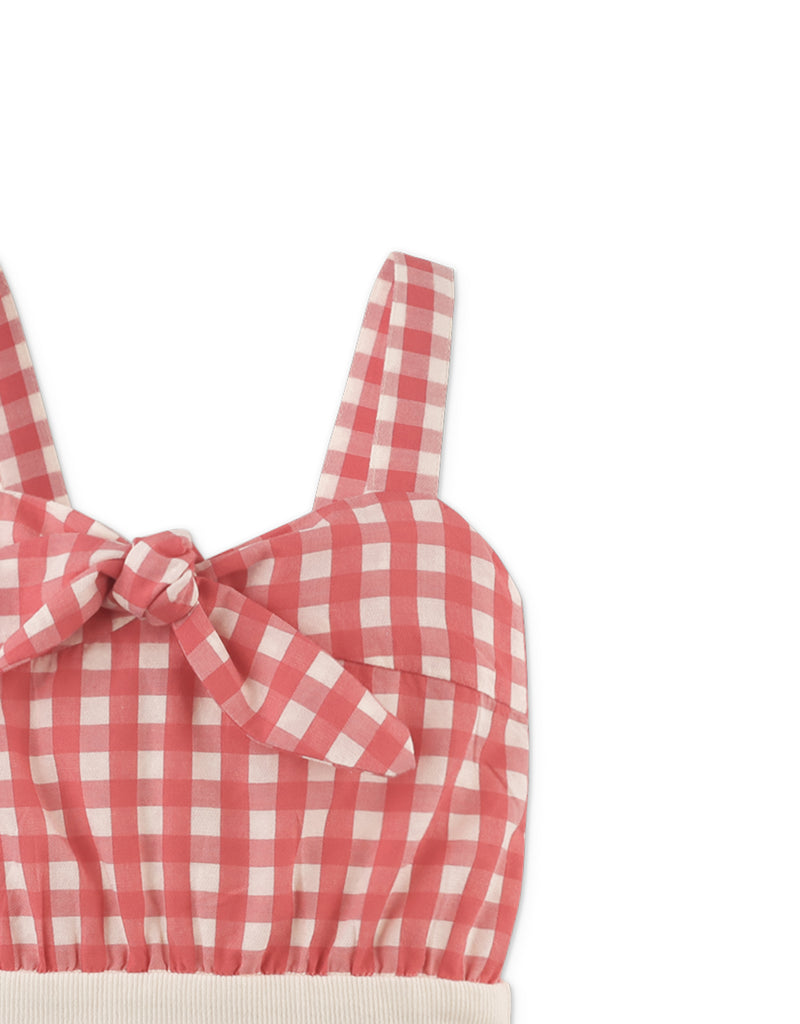 GINGERSNAPS SS25 Nadia Gingham Bodysuit Top