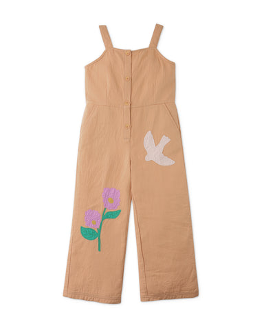 EMILE ET IDA SS25 CREAM FLOWER TERRY SHORT JUMPSUIT