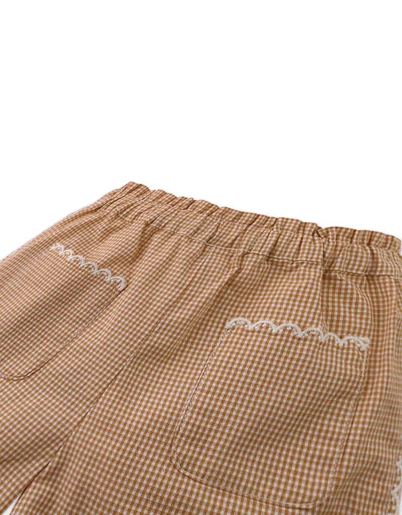 GINGERSNAPS SS25 Mimi Gingham Shorts with Front Pockets