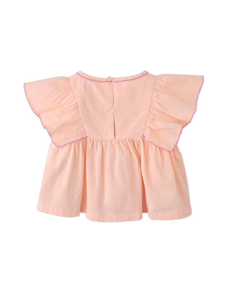 GINGERSNAPS SS25 Baby Yana Blouse with Picot Embroidery