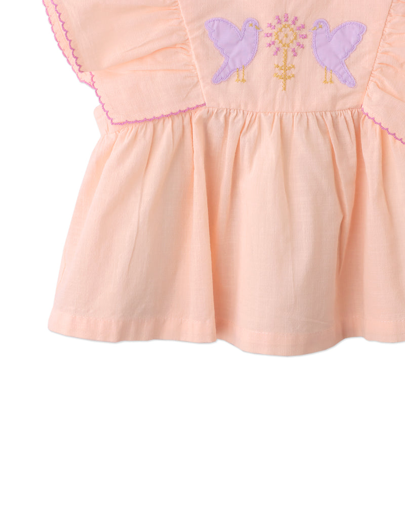 GINGERSNAPS SS25 Baby Yana Blouse with Picot Embroidery