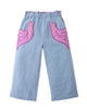 GINGERSNAPS SS25 Baby Esme Denim Pants with Bird Embroidery