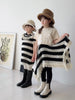 TAGO AW2024 Knitted Fringe Striped Mohair Dress