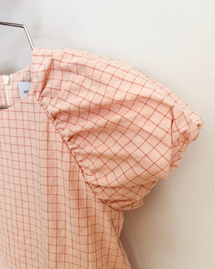 UNLABEL SS25 Cloud Dress in Pink Checks