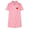 KENZO 'FRUITS STICKERS' STRIPED DRESS WITH HEART BADGE