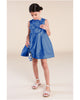 MiMiSol SS24 Flower Applique Dress in Blue