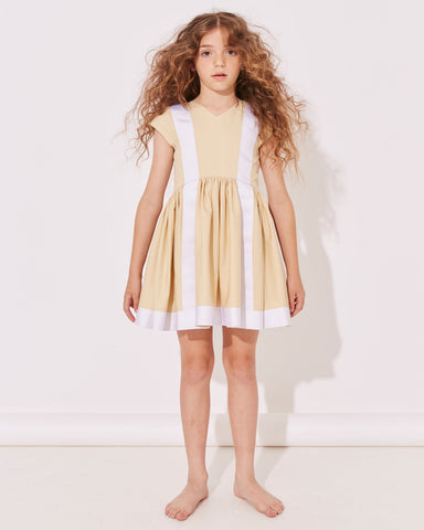 THE MIDDLE DAUGHTER SS25 Souvenir Dress in Lettuce & Pina Colada