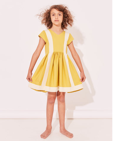 THE MIDDLE DAUGHTER SS25 Souvenir Dress in Lettuce & Pina Colada