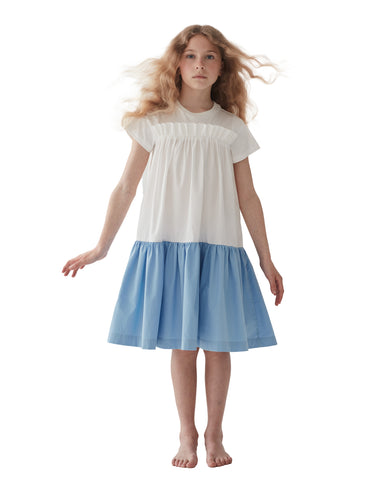 CHLOE Cotton Gauze Ruffled Dress