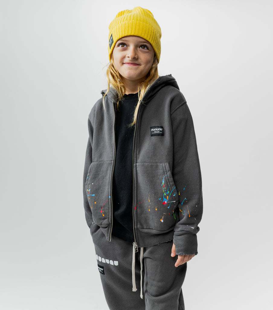 NUNUNU FW24 SPLASH OF COLOR SPLASH OF COLOR ZIP HOODIE