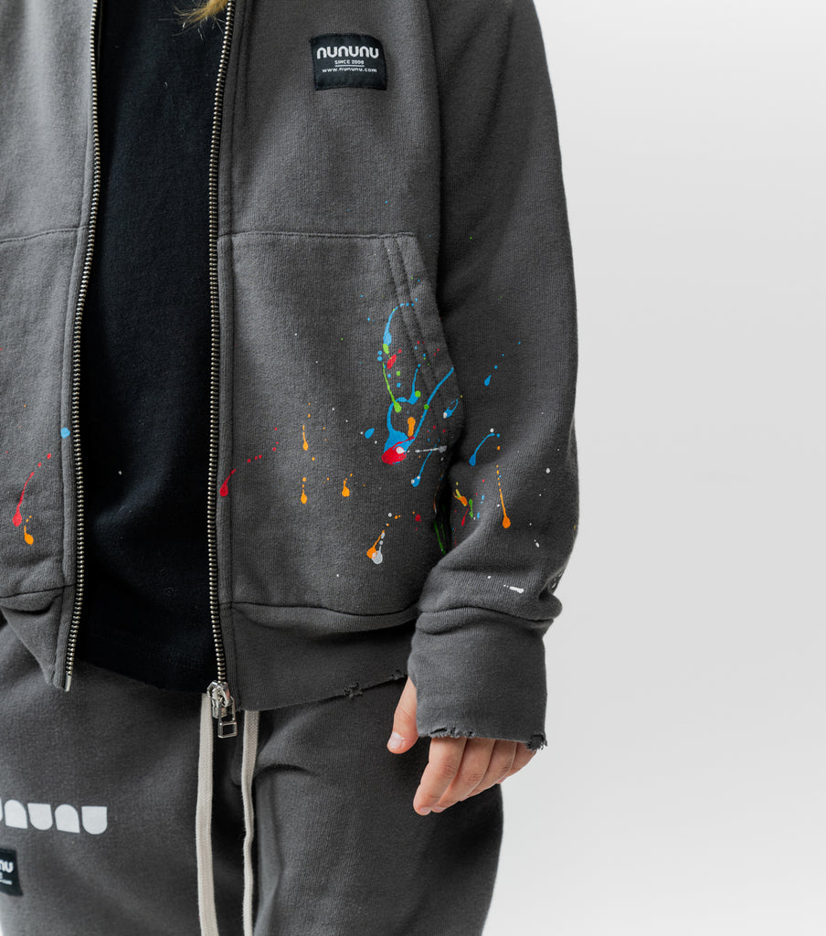 NUNUNU FW24 SPLASH OF COLOR SPLASH OF COLOR ZIP HOODIE